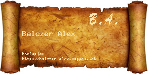 Balczer Alex névjegykártya